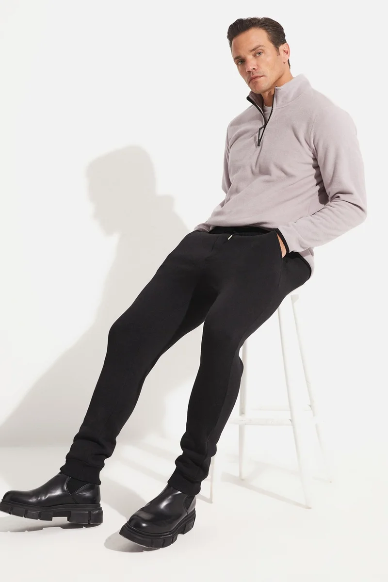 جويستار Men's Regular Fit Half Zipper Fleece Sweatshirt