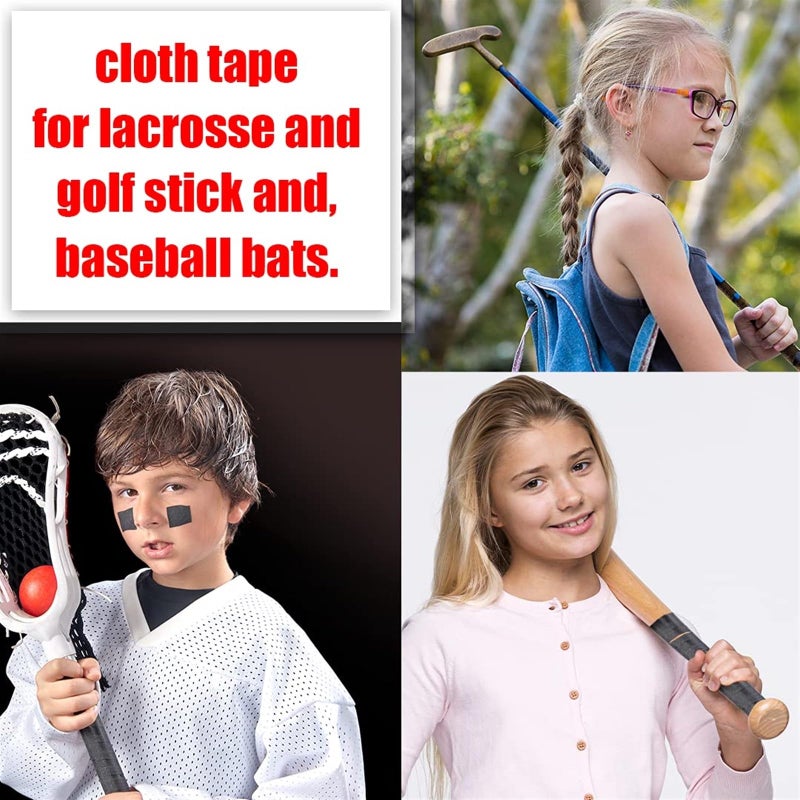2PCS Hockey Tape Multipurpose Cloth Tape Roll for Lacrosse Baseball & Softball Bats, Rackets, Pullup Bars, Gardening Tools, Easy Tear Over Grip - Multi Sport Handle Tape - Sports Gift - Image 4