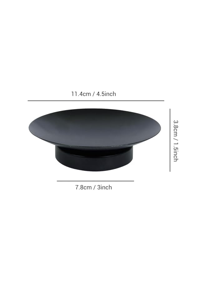 The Bros Plate Candle Holders 6 pcs Black Candle Holders for Christmas Decorations Iron Candle Holders for Halloween Modern Candle Holders for Pillar Candles Living Room Table Centerpiece - Image 3