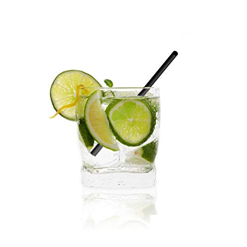 Party Essentials Disposable Plastic Drinking Straws, 5" Coffee/Cocktail Sticks/1000 Count, Black Sip Stirrer - Image 3