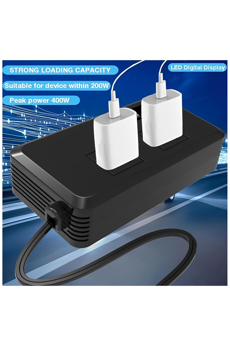 Starwell 200W Car Power Inverter - 12V to 220V, 2 AC Outlets, 2 USB Ports (2.4A Each) & 2 Type-C Ports (25W Each) - Compact & Portable for Cars, SUVs, Trucks & RVs - Image 3