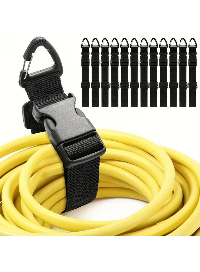 Black Heavy Duty Adjustable Retractable Organizer With 3 Hole Buckle System For Workshop - Image 3