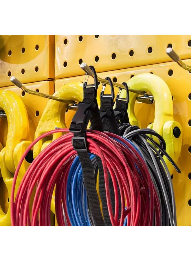 Black Heavy Duty Adjustable Retractable Organizer With 3 Hole Buckle System For Workshop - Image 4