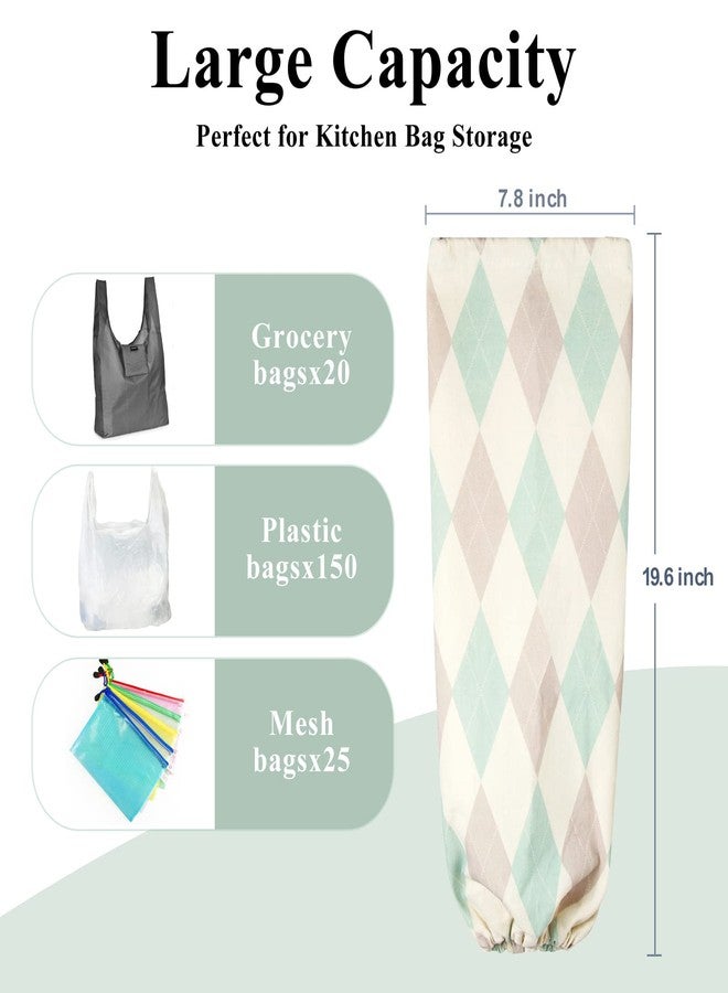 TOGETRUE Plastic Bag Holder, Wall Mount Plastic Bag Organizer Dispenser, Heavy Duty Grocery Bag Storage Holder, Hanging Shopping Bag Holder for Home Kitchen Camper (Diamond Pattern) - Image 3
