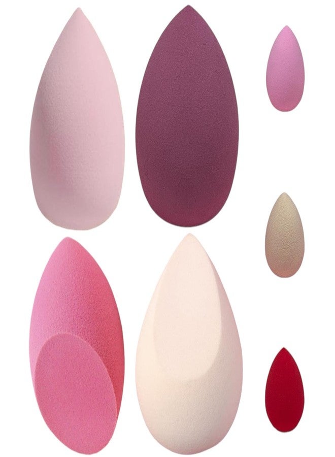 Fresh Up (Pack of 7) Fresh up™ Makeup Sponge & Powder Puff Set - Latex-Free Blenders for Foundation, Cream, Liquid & Powder - Mini Sponge & Triangle Puff for Blending, Contouring & Setting - Vegan, Reusable - Image 1