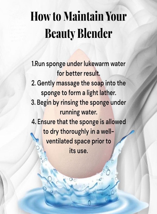 Fresh Up (Pack of 7) Fresh up™ Makeup Sponge & Powder Puff Set - Latex-Free Blenders for Foundation, Cream, Liquid & Powder - Mini Sponge & Triangle Puff for Blending, Contouring & Setting - Vegan, Reusable - Image 5