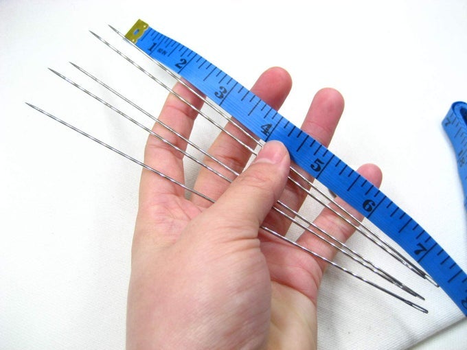 3PC 7 METAL EXTRA LARGE LONG NEEDLE UPHOLSTERY LEATHER HARD WORK NEEDLE