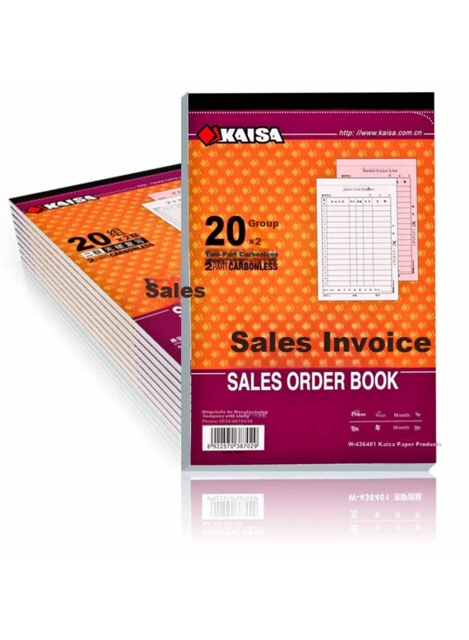 Kaisa (Kaisa) Sales Invoice Duplicate 20 Sets Carbonless Copy Receipts 36K (173*125Mm) Pack Of 10 W-436401 - Image 1