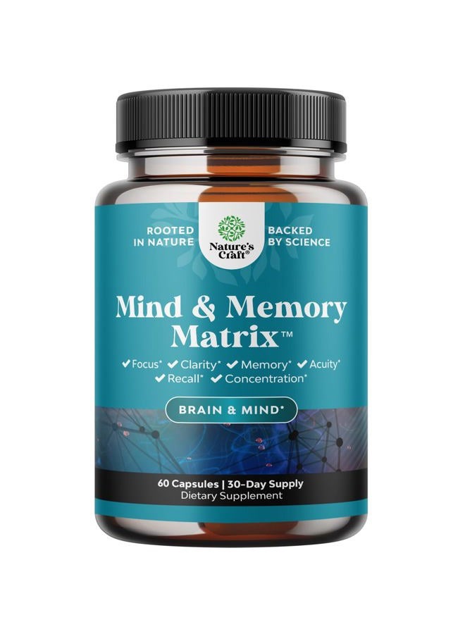 Natures Design Advanced Nootropics Brain Support Supplement - Synergetic Mental Energy and Focus Supplement with Brain Vitamins for Cognitive Enhancement - Mind and Memory Supplement for Brain Health (30 Servings) - Image 1