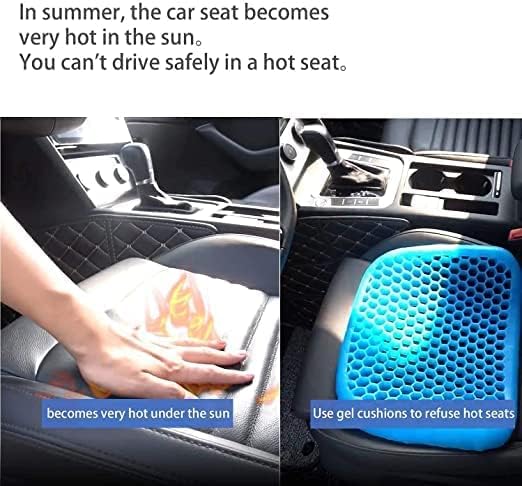 JAMBUVANTI seat Cushion Silicone Rubber Soft Cushion Seat Pillow Seat Cushion Pad Pressure Sore Relief Ultimate Breathable Design Gel Comfort Blue Gel Memory Foam Pack of 1 - Image 5