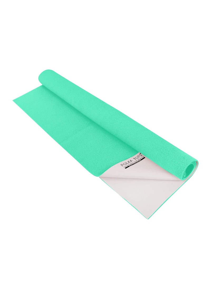 Polka Tots POLKA TOTS Waterproof & Reusable Baby Bed Protector Absorbent Mat Dry Sheet for New Born Infants, Pack of 2 (SkyBlue & Mint, 140 X 200 CM, Extra Large)  - Image 4