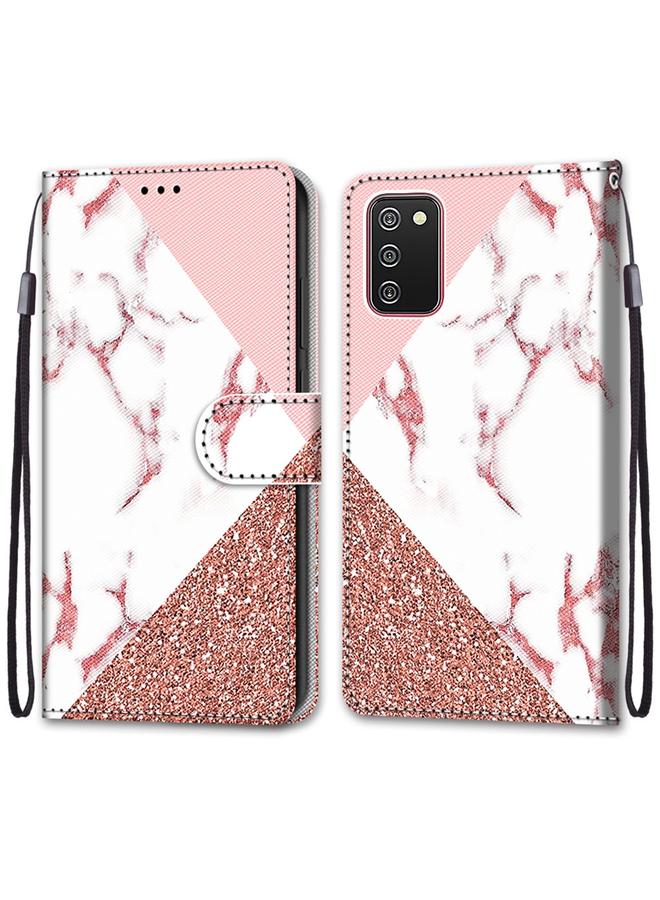 S-TOP Case For Samsung Galaxy A02s / M02s Coloured Drawing Cross Texture Horizontal Flip PU Leather Case with Holder & Card Slots & Wallet & Lanyard - Image 2