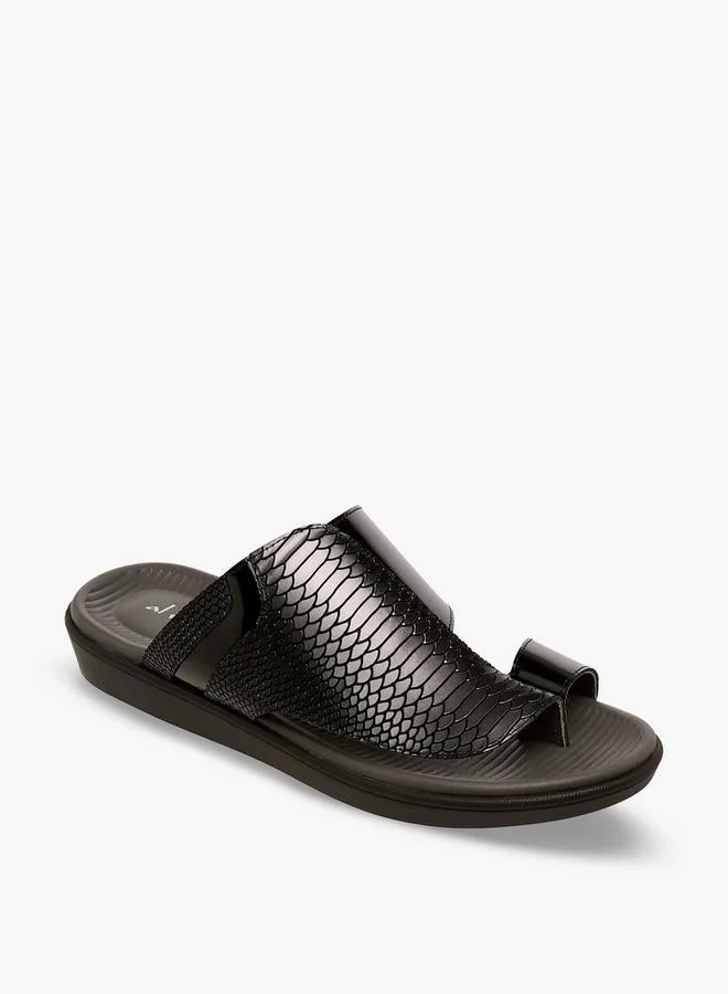 Al Waha Men Toe Loop Detail Leather Arabic Sandals Ramadan Collection