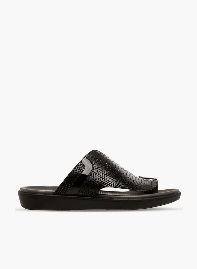 Men Toe Loop Detail Leather Arabic Sandals Ramadan Collection