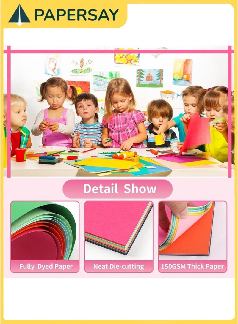 PAPERSAY 40 Sheets A4 Colored Cardstock, 20 Assorted Color, 250gsm Thick Paper ,Origami Paper Cutting Making DIY Arts - Can Be Used for Drawing Writing Doodling - Image 5