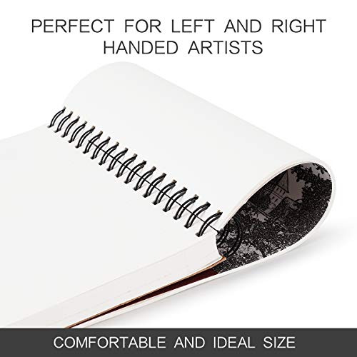 BB Bachmore Bachmore Sketchpad 9X12 Inch (68lb/100g), 100 Sheets of TOP Spiral Bound Sketch Book for Artist Pro & Amateurs | Marker Art, Colored Pencil, Charcoal for Sketching - Image 5