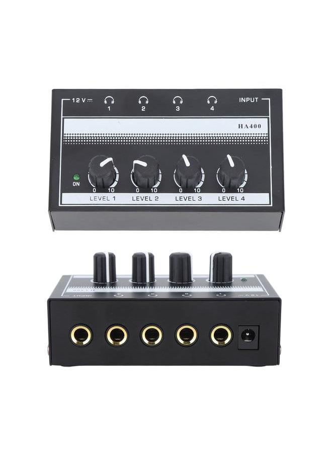 Thoraya 4 Channel Sound Mixer HA400A Ultra Low Noise Professional Monitor Earphone Sound Mixer for Bar Party  - Image 2