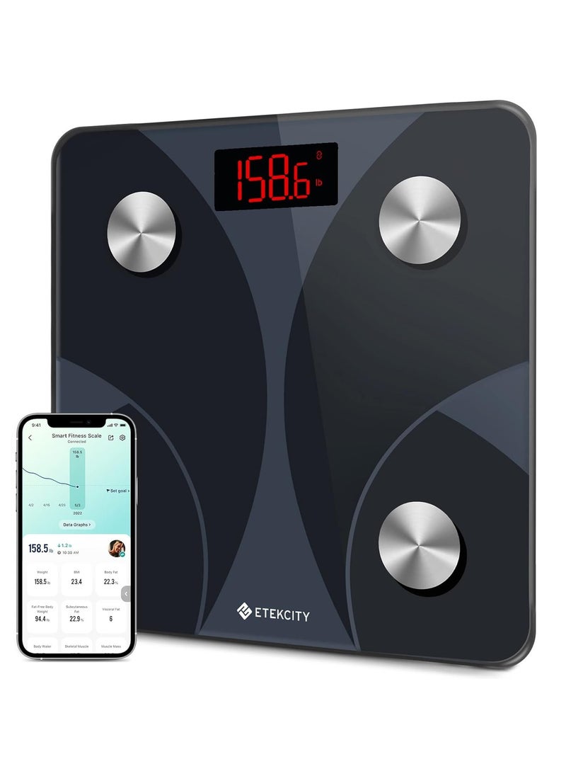 Smart Scale C1 with Bluetooth, Body Fat Scale, Wireless Digital Bathroom Scale, 12 Measurements, Weight/Body Fat/BMI, Fitness Body Composition Analysis, Black/White, lbs/kg - pzsku/ZDFC40157A65AD4869313Z/45/_/1728493301/45b92077-84ec-461c-98ef-66eec5f0a626