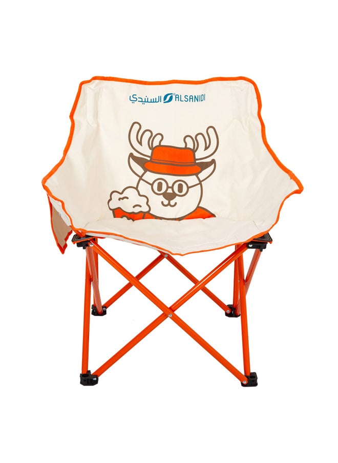AL SANIDI Foldable Camping Chair for Kids Baby chair Orang Size42*42*68 Cm  - Image 2
