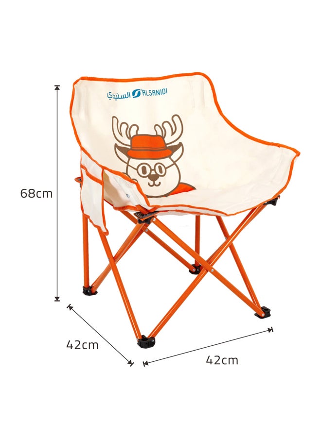 AL SANIDI Foldable Camping Chair for Kids Baby chair Orang Size42*42*68 Cm  - Image 5