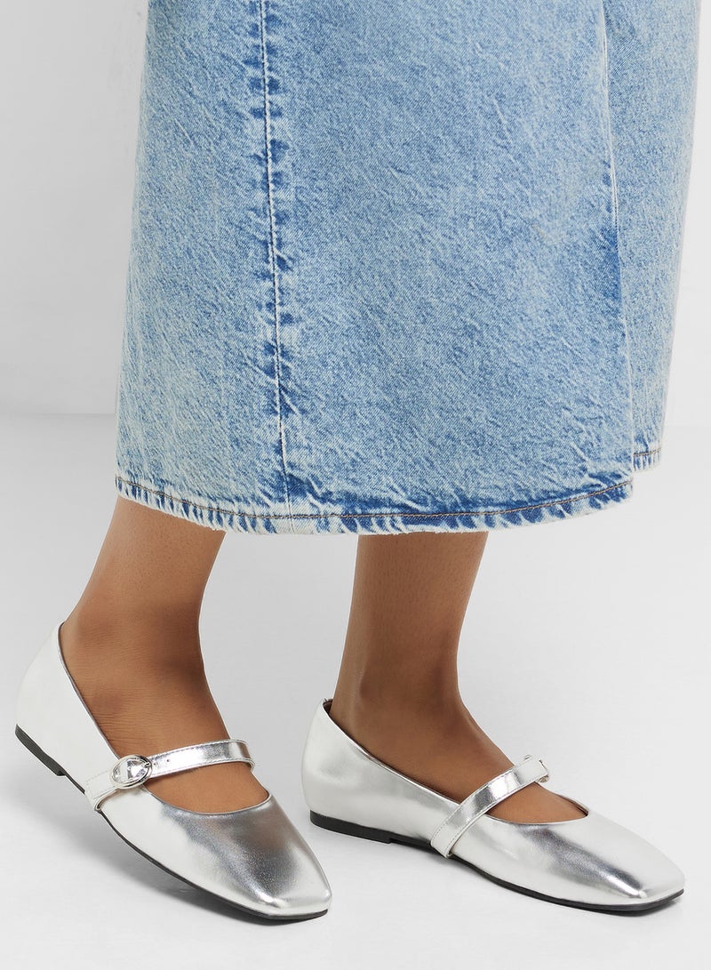 جينجر حذاء ماري جين مسطح بمقدمة مربعة - Image 5