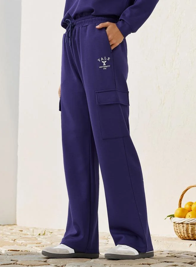 Yale University Print Cargo Joggers with Drawstring Closure