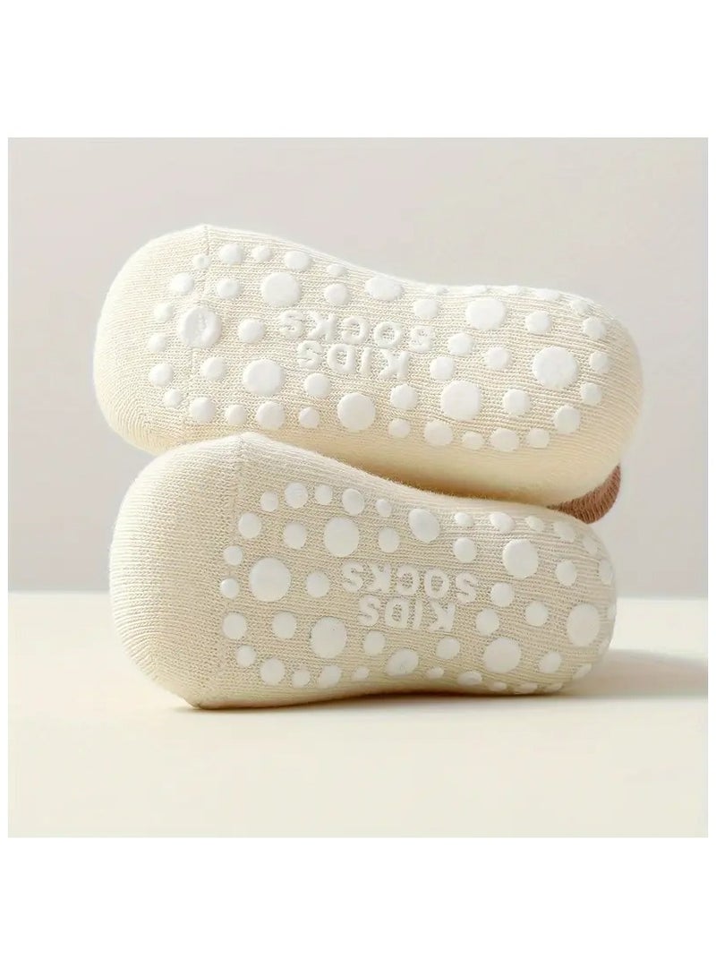 بيوينتي جوارب كاحل للأطفال برسومات كرتونية، عبوة من 12 قطعة، مصنوعة من السيليكون غير القابل للانزلاق - مزيج غني بالقطن، نسيج محبوك، مريحة لجميع المواسم، تصاميم متنوعة - قابلة للغسل في الغسالة (من عمر 6 أشهر - Image 5