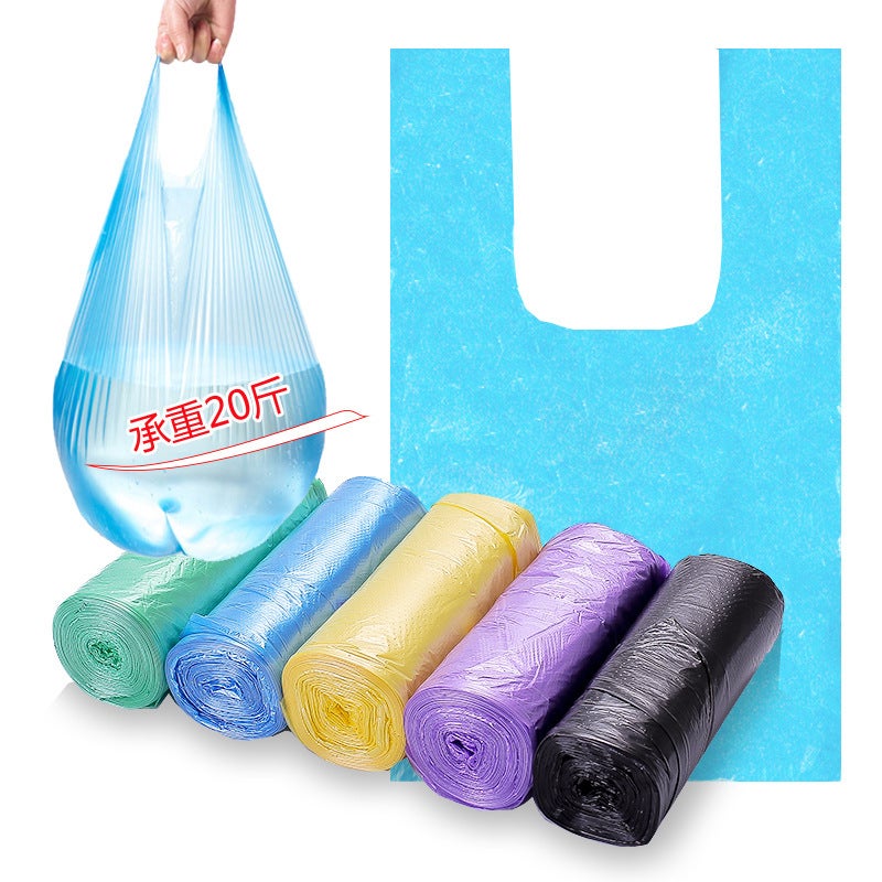 Factory Rolling Thickened Vest Portable Flat-Mouth Garbage Bag Black Color Kitchen Classification Plastic Bag Large - Image 5