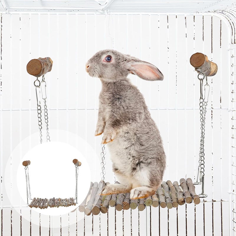 Small Animal Swing Hammock Bed for Rabbits and Hamsters, Hanging Sleeping Nest, Comfortable Pet Accessory for Small Animals and Rodents - Image 4
