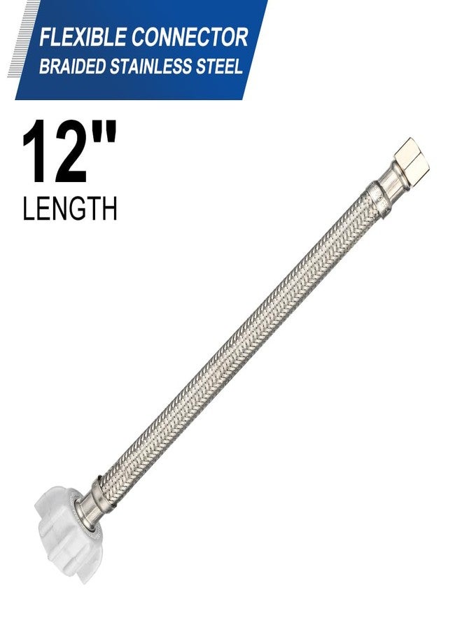 EFIELD 2-Pack EFIELD 12-inch Toilet Water Supply Connector Line Braided Stainless Steel Hose, 7/8 Female Ballcock Thread x 3/8" COMP,(HOSE049) - Image 3