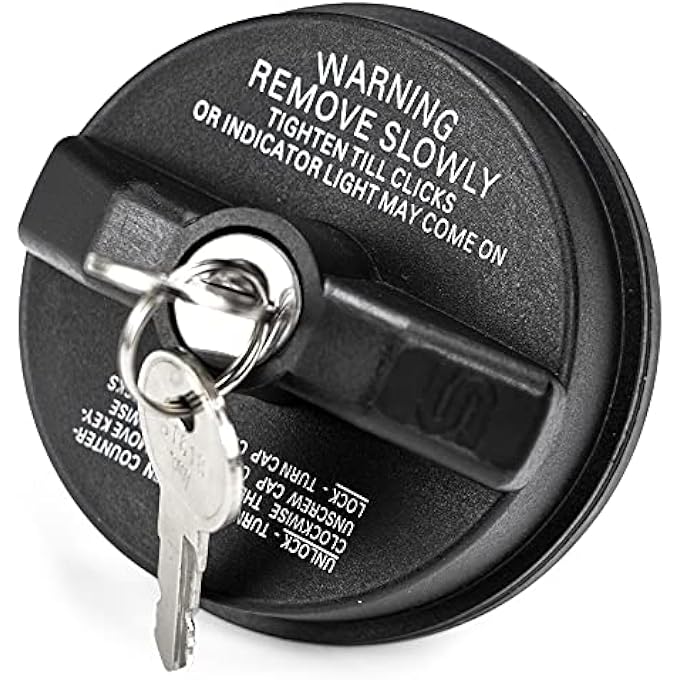 rayihni Locking Gas Cap For Chevy Silverado 1500 2500 3500 Cruze Express Malibu Colorado Suburban Tahoe Equinox Toyota Honda GMC Nissan Subaru Acura Buick Cadillac Lexus Saturn MitsubishiLock Fuel Cap 31780 - Image 2
