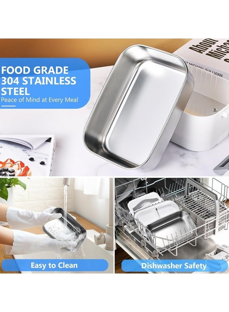 والالا صندوق غداء كهربائي للبالغين، صندوق غداء ساخن بسعة 1.8 لتر، جهاز تدفئة طعام محمول للمنزل والسيارة والشاحنة والمكتب، دوران 360 درجة، صناديق غداء سريعة التسخين، سخان طعام محمول - Image 2