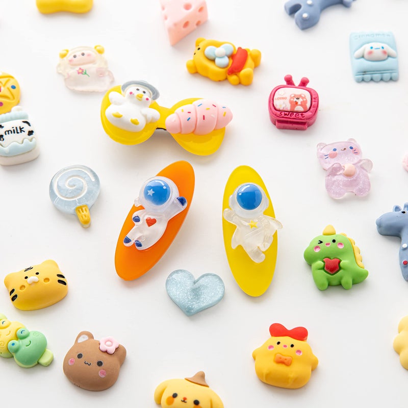 LEEXINLUU Slime Charms Cartoons Charms Cute Set - Mixed Lot Assorted Kawaii Charms Resin Flatback for DIY Crafts Making,Decorations,Scrapbooking,Embellishments,Hair Clip 25pcs - Image 4