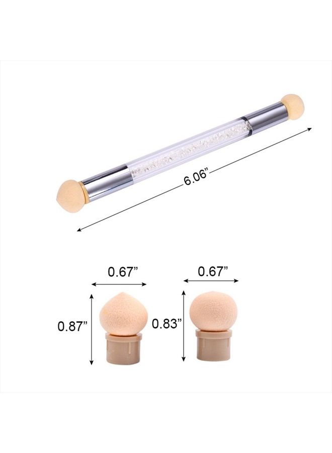 WOKOTO 3Pcs Nail Gradient Sponges Brush Pens Kit With Double Head Nail Sponge Pen Nail Gradient Brushes 3 Different Ombre Brushes For Gel Nails - Image 2