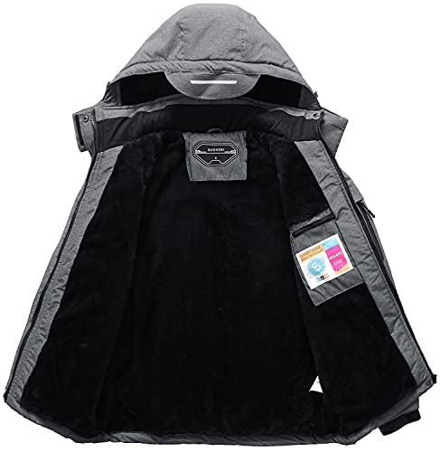 SUOKENI Women's Waterproof Warm Winter Snow Coat Hooded Raincoat Ski Snowboarding Jacket - Image 3