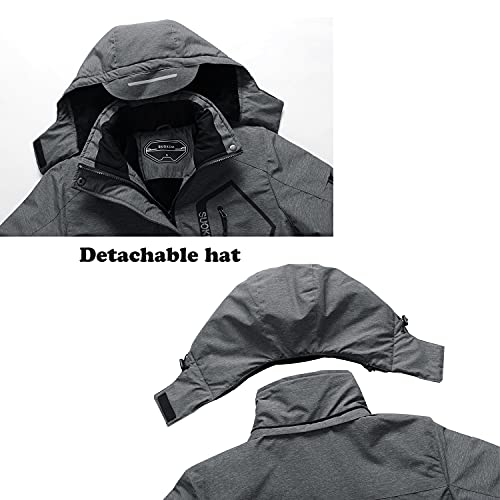 SUOKENI Women's Waterproof Warm Winter Snow Coat Hooded Raincoat Ski Snowboarding Jacket - Image 4