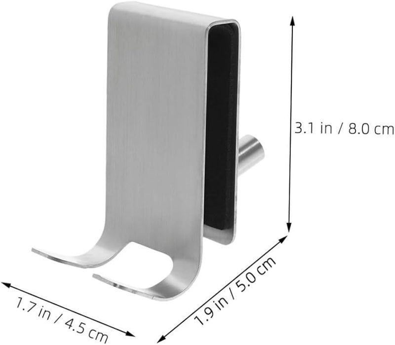 2Pcs Stainless Steel Over Door Hooks Heavy Duty Towel Hangers For Bathroom Robes Clothes Organizer - Image 3