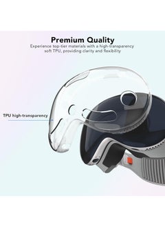 OULIYO Apple Vision Pro Case TPU Protective Cover Case for Vision Pro VR Headset 2024 Accessories（Transparent）  - Image 2