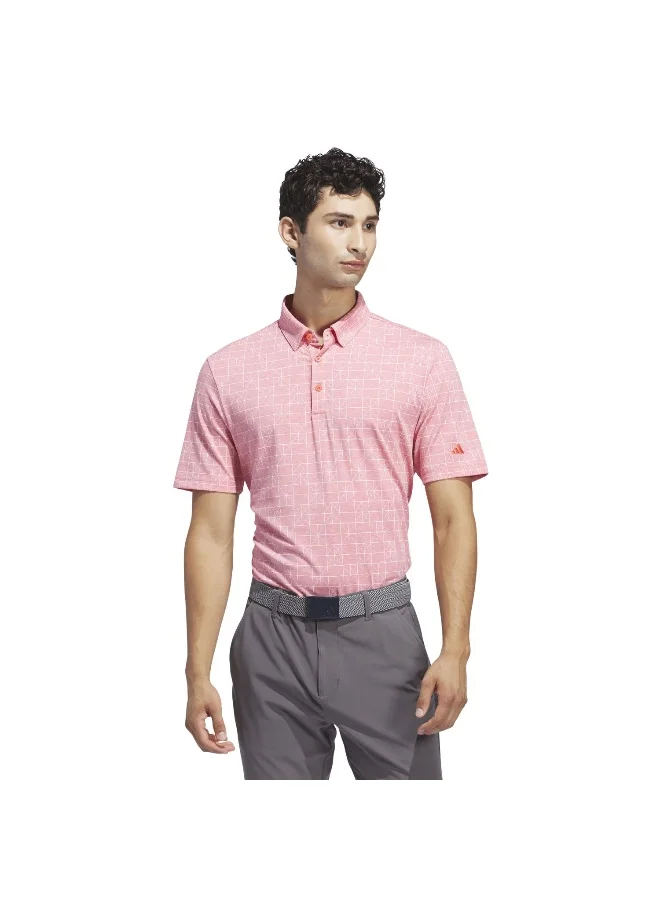 Adidas Go-To Nvty Polo Red Golf Polo Shirts For Men S