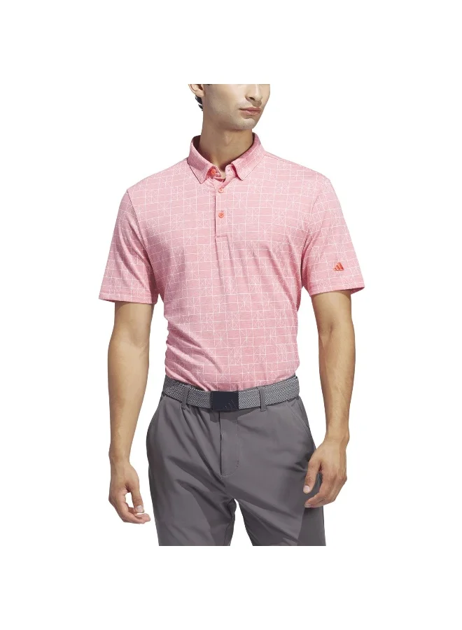 Adidas Go-To Nvty Polo Red Golf Polo Shirts For Men S