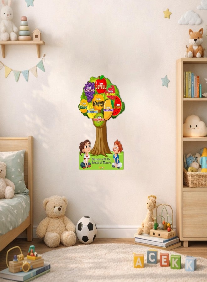 TodFod Kids Self-Affirmation Wall Art with Inspirational Quotes for Confidence, Strength & Kindness | Motivational Poster for Children’s Room, Classroom & Nursery | Preschool Decor 18x12 Inch MDF - Image 4