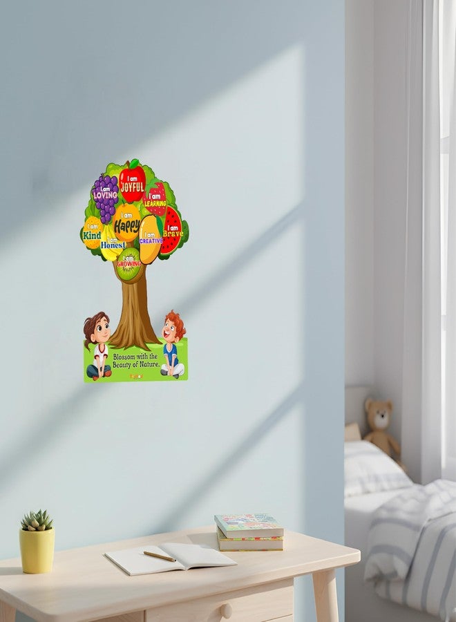 TodFod Kids Self-Affirmation Wall Art with Inspirational Quotes for Confidence, Strength & Kindness | Motivational Poster for Children’s Room, Classroom & Nursery | Preschool Decor 18x12 Inch MDF - Image 2
