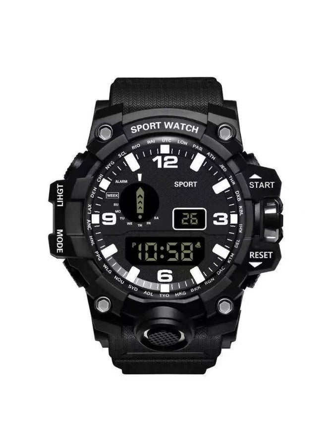 G-Style Men’s Outdoor Sports Watch Waterproof LED Analog-Digital Multi-Function Large Dial Wristwatch - Image 1