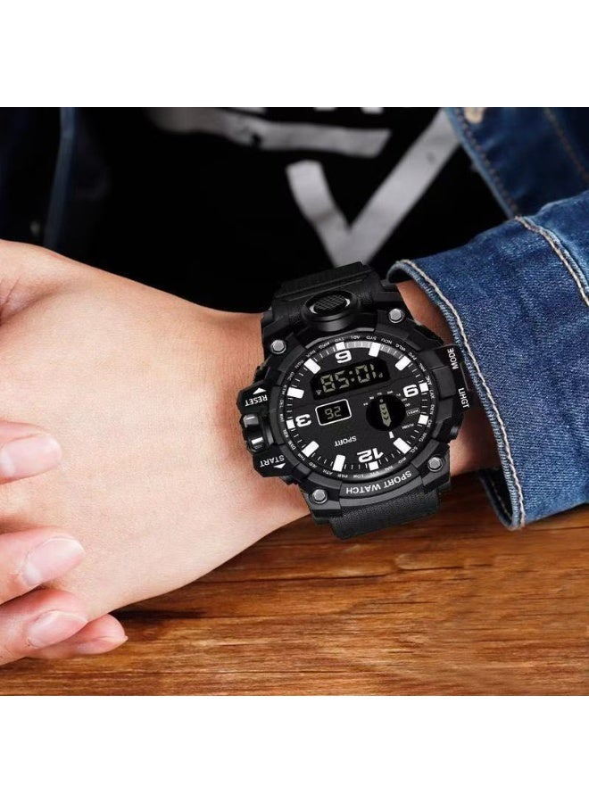 G-Style Men’s Outdoor Sports Watch Waterproof LED Analog-Digital Multi-Function Large Dial Wristwatch - Image 4