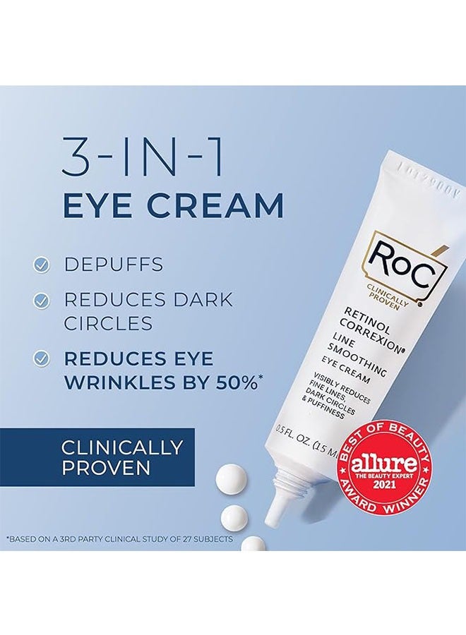 RoC Retinol Correxion Line Smoothing Eye Cream 15ml, Anti Aging and Dark Circles, Anti Wrinkles, Eye Skin Care - Image 2