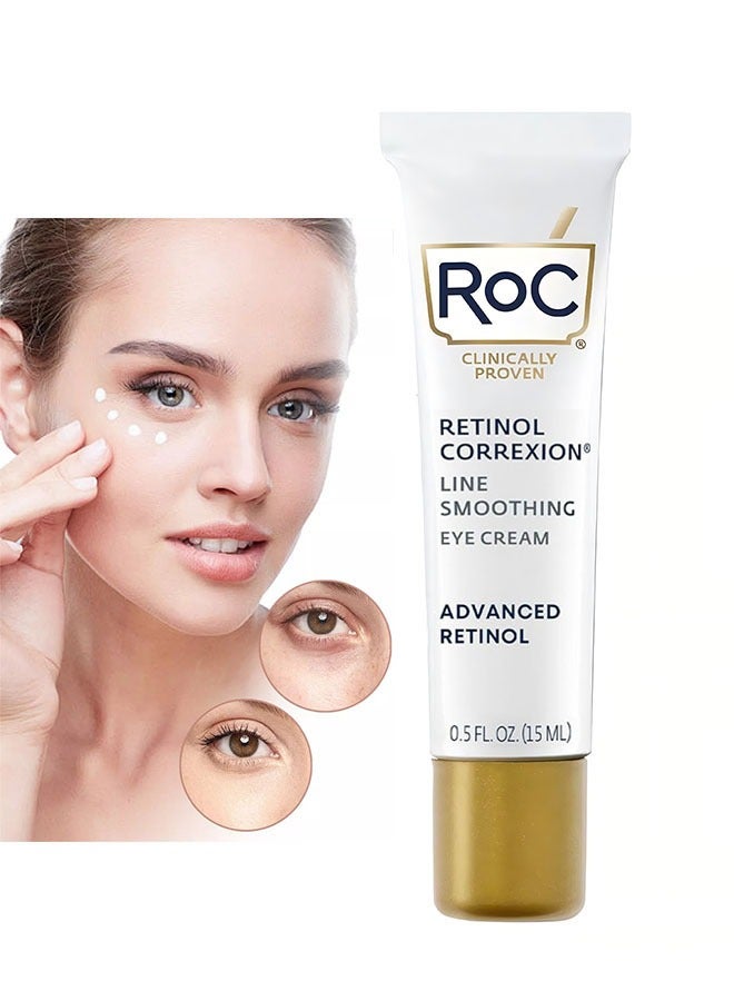 RoC Retinol Correxion Line Smoothing Eye Cream 15ml, Anti Aging and Dark Circles, Anti Wrinkles, Eye Skin Care - Image 1