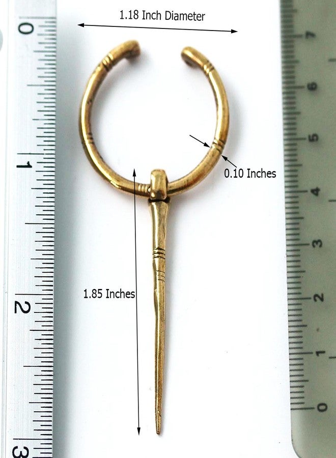 LynnAround Bronze Irish Viking Penannular Brooch, Clothes Fasteners-Cloak Shawl Scarf Leg Wrap Pin, Norse Jewelry - Image 4