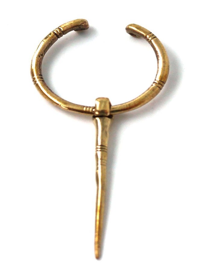 LynnAround Bronze Irish Viking Penannular Brooch, Clothes Fasteners-Cloak Shawl Scarf Leg Wrap Pin, Norse Jewelry - Image 3
