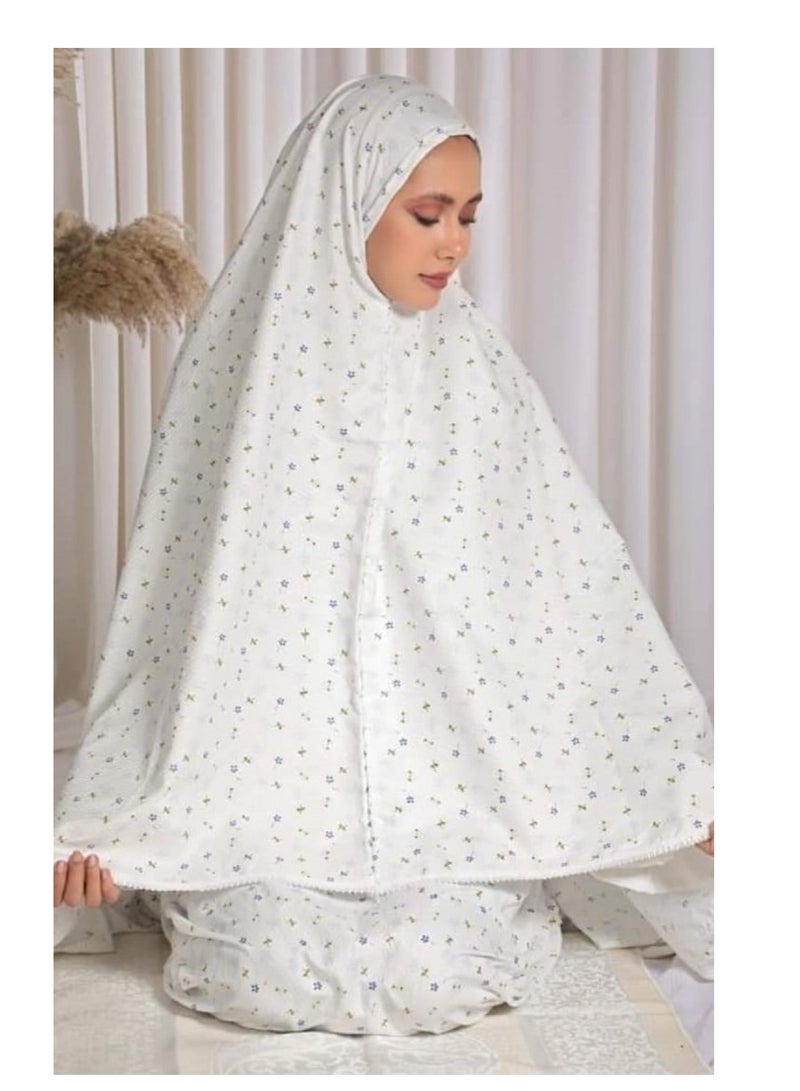 Islamic dress for women, Muslim women's prayer clothing two-piece set maxi skirt with hijab - Image 3
