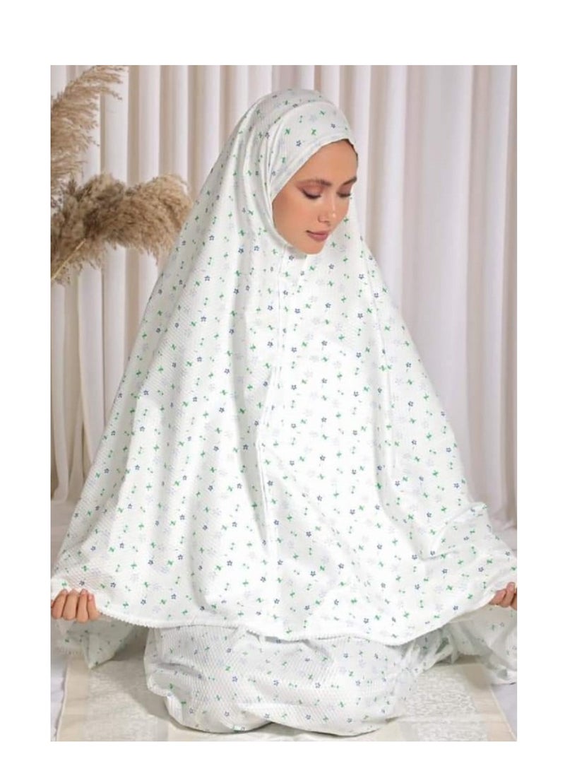 Islamic dress for women, Muslim women's prayer clothing two-piece set maxi skirt with hijab - Image 2
